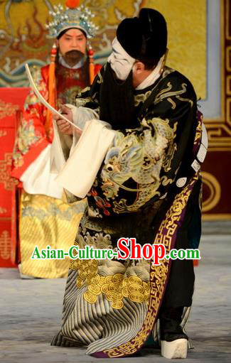 He Hou Ma Dian Chinese Peking Opera Treacherous Official Pan Hong Garment Costumes and Headwear Beijing Opera Laosheng Apparels Clothing