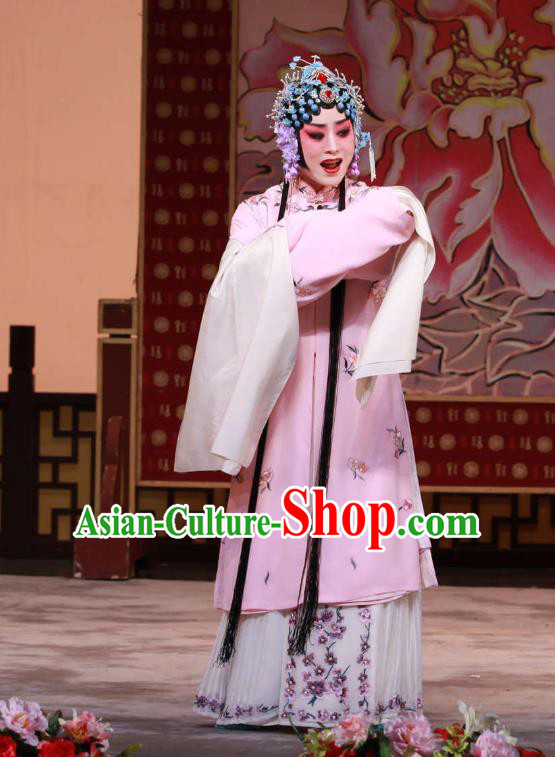 Chinese Beijing Opera Young Female Apparels Chun Gui Meng Costumes and Headpieces Traditional Peking Opera Hua Tan Dress Actress Pink Garment
