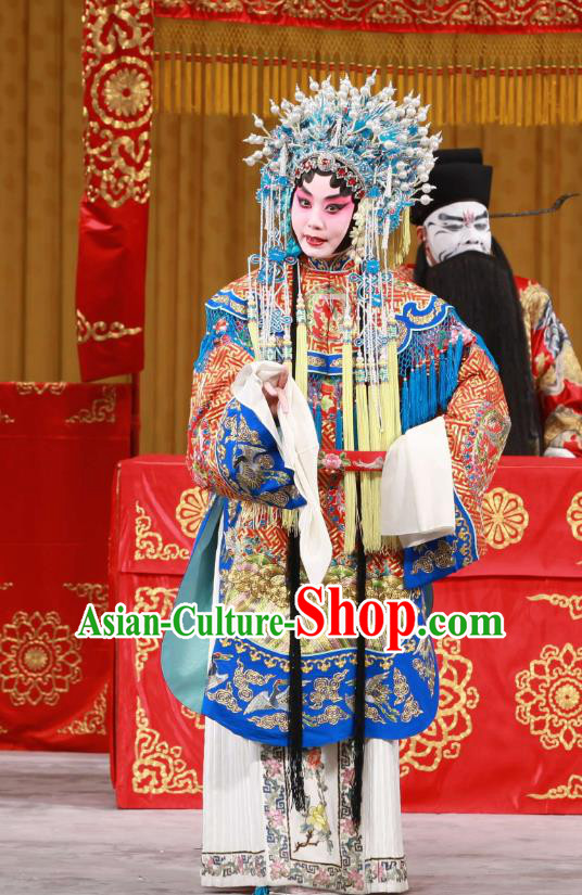 Chinese Beijing Opera Hua Tan Diao Chan Apparels White Gate Tower Costumes and Headpieces Traditional Peking Opera Actress Dress Young Female Garment