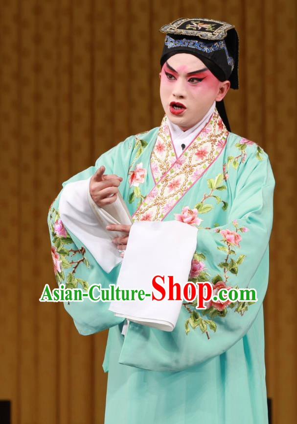 Hua Tian Cuo Chinese Peking Opera Scholar Bian Ji Garment Costumes and Headwear Beijing Opera Xiaosheng Niche Apparels Young Male Clothing