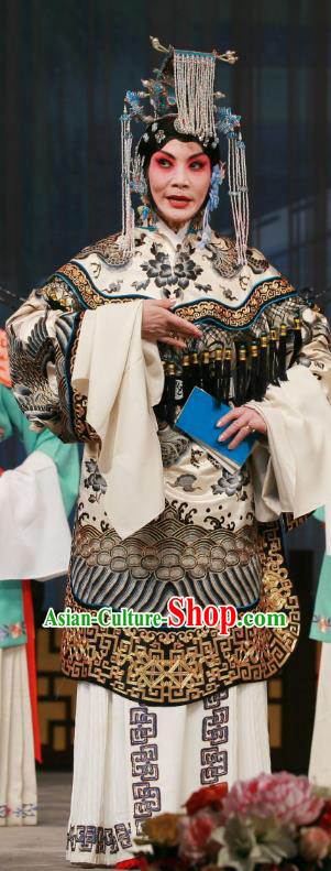 Chinese Beijing Opera Empress Apparels Wu Zetian Costumes and Headpieces Traditional Peking Opera Queen Dress Garment