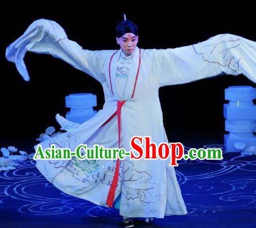 A Love Beyond Chinese Peking Opera Niche Garment Costumes and Headwear Beijing Opera Xiaosheng Apparels Young Male Cui Ning Clothing