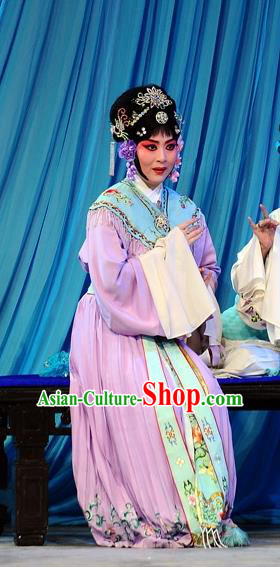 Chinese Beijing Opera Servant Girl Garment The Dream Of Red Mansions Costumes and Hair Accessories Traditional Peking Opera Maid Lady Ping Er Dress Apparels