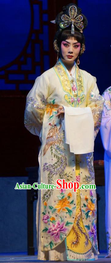 Chinese Beijing Opera Court Lady Apparels Princess Changping Costumes and Headdress Traditional Peking Opera Hua Tan Dress Royal Infanta Garment