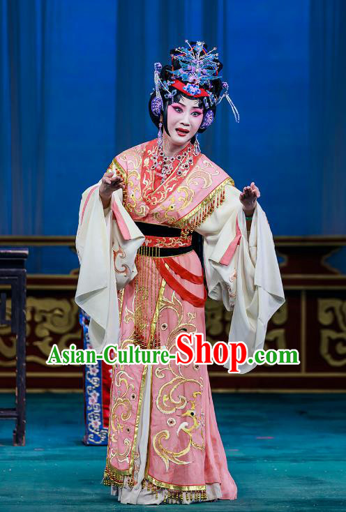 Chinese Beijing Opera Young Mistress Garment The Dream Of Red Mansions Costumes and Hair Accessories Traditional Peking Opera Hua Tan Dress Noble Female Wang Xifeng Apparels