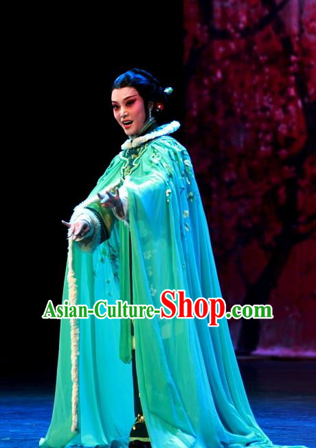 Chinese Beijing Opera Young Female Mei Fen Garment Luo Mei Yin Costumes and Hair Accessories Traditional Peking Opera Mistress Dress Actress Apparels