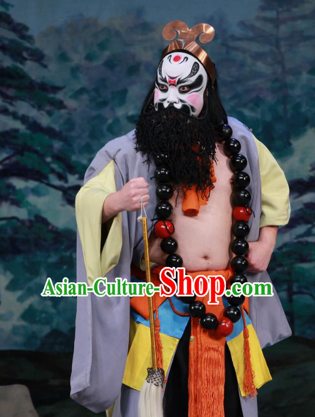 Ye Zhu Lin Chinese Peking Opera Hero Apparels Costumes and Headpieces Beijing Opera Swordsman Garment Monk Lu Zhishen Clothing