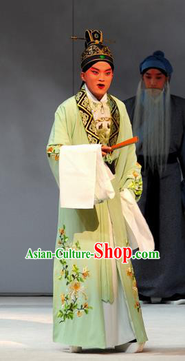 Tang Wan Chinese Peking Opera Xiaosheng Apparels Costumes and Headpieces Beijing Opera Young Male Garment Scholar Lu You Clothing