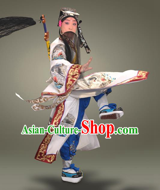 Ma Gu Xian Shou Chinese Peking Opera Laosheng Apparels Costumes and Headpieces Beijing Opera Old Man Garment Taoist Lv Dongbin Clothing