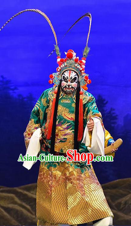 Sun An Dong Ben Chinese Peking Opera Lord Apparels Costumes and Headpieces Beijing Opera Jing Role Garment Duke Xu Long Clothing