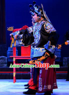 Breeze Pavilion Chinese Ping Opera Bodyguard Garment Costumes and Headwear Pingju Opera Wusheng Apparels Clothing