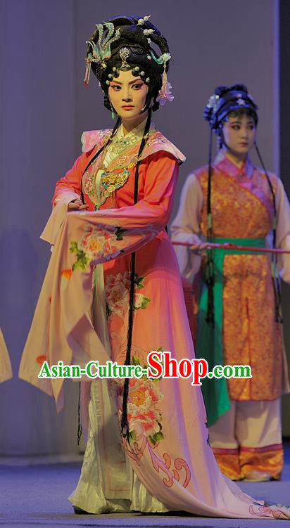 Chinese Sichuan Opera Noble Female Garment Costumes and Hair Accessories Traditional Peking Opera Diva Xue Baochai Dress Young Mistress Apparels