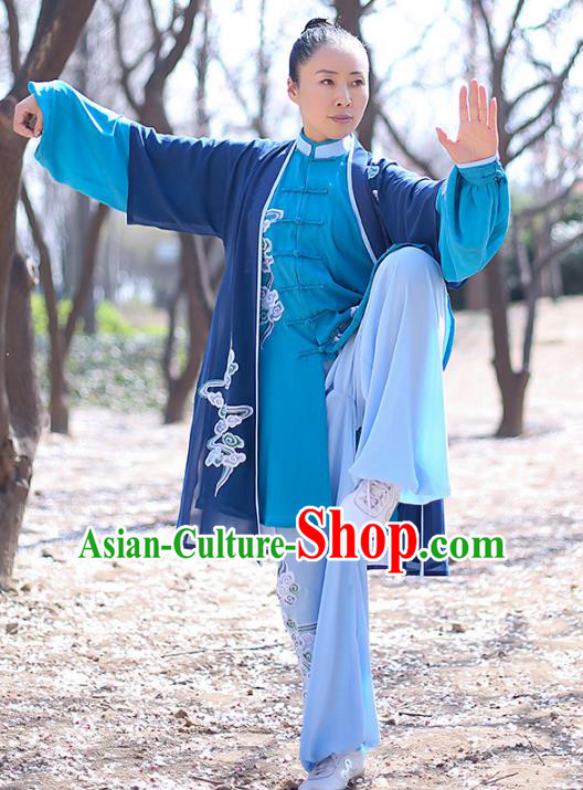 Professional Tai Chi Competition Clothing Tai Ji Embroidered Outfits Top Grade Martial Arts Training Uniform Costume for Women