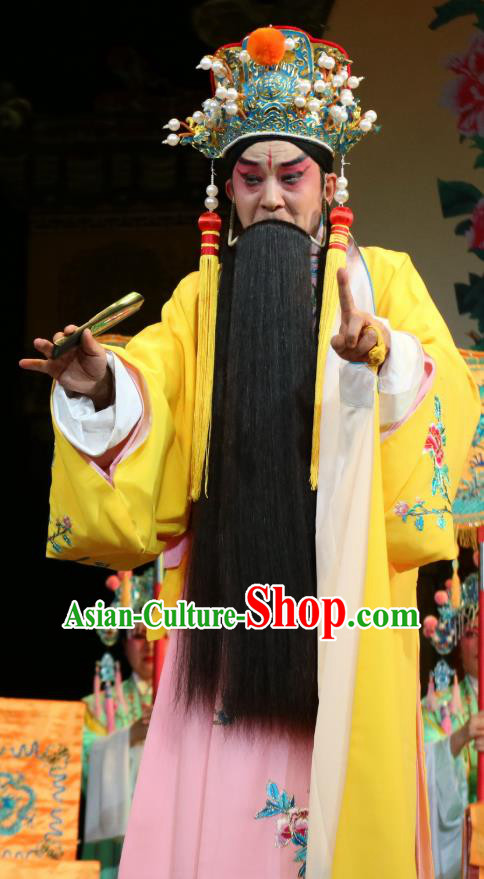 Jiang Xiao Lou Chinese Sichuan Opera Emperor Zhu Houzhao Apparels Costumes and Headpieces Peking Opera Lord Garment Elderly Male Clothing