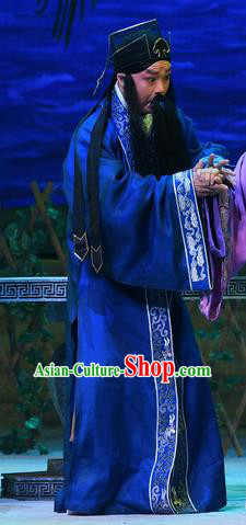 Ma Zu Chinese Peking Opera Laosheng Elderly Male Garment Costumes and Headwear Beijing Opera Landlord Lin Apparels Clothing
