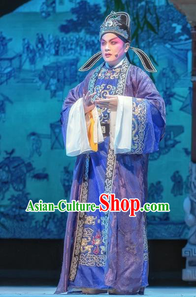 Bao En Ji Chinese Sichuan Opera Scholar Feng Ji Apparels Costumes and Headpieces Peking Opera Young Male Garment Xiaosheng Clothing