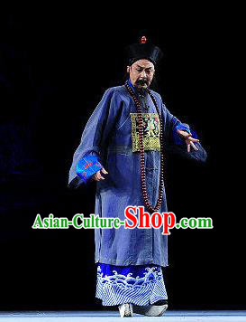 Scholar of Ba Shan Chinese Sichuan Opera Official Apparels Costumes and Headpieces Peking Opera Magistrate Sun Yutian Garment Clothing
