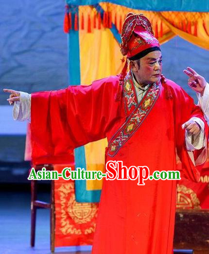 He Zhu Pei Chinese Sichuan Opera Bridegroom Apparels Costumes and Headpieces Peking Opera Xiaosheng Garment Scholar Zhao Peng Clothing