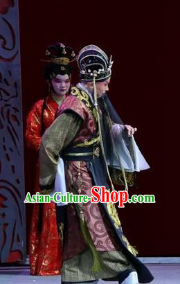 Xin Zhui Chinese Peking Opera Elderly Male Prime Minister Li Cang Garment Costumes and Headwear Beijing Opera Laosheng Apparels Clothing
