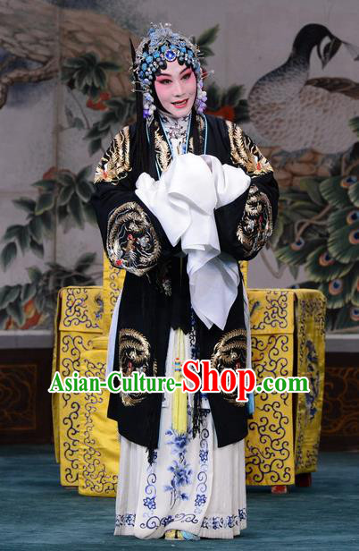 Chinese Beijing Opera Actress Apparels Costumes and Headdress Da Bao Guo Er Jin Gong Traditional Peking Opera Hua Tan Diva Li Yanfei Dress Garment