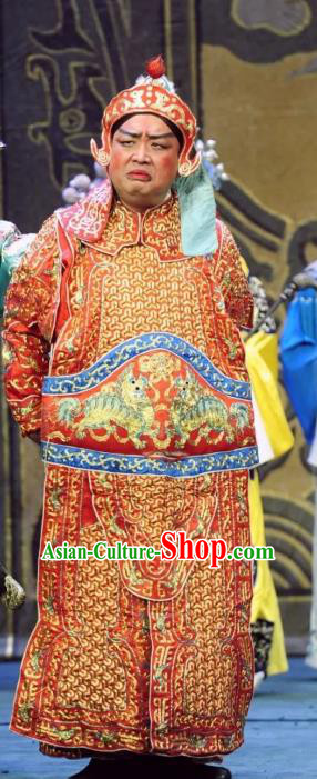 Sacrifice Zhao Shi Gu Er Chinese Peking Opera Wusheng Armor Garment Costumes and Headwear Beijing Opera Soldier Apparels Clothing