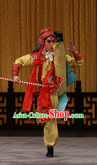 Hongqiao with the Pearl Chinese Peking Opera Takefu Garment Costumes and Headwear Beijing Opera Wusheng Apparels Martial Male Clothing