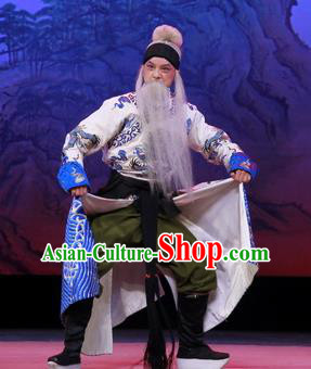 Tun Wu Hen Chinese Peking Opera Laosheng Garment Costumes and Headwear Beijing Opera Martial Male Liu Bei Apparels Clothing