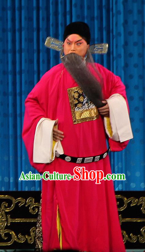 Qun Jie Hua Chinese Peking Opera Laosheng Garment Costumes and Headwear Beijing Opera Old Man Apparels Official Clothing