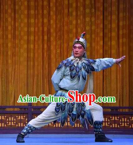 Madam White Snake Chinese Shanxi Opera Swordsman Apparels Costumes and Headpieces Traditional Jin Opera Wusheng Garment Martial Male Clothing