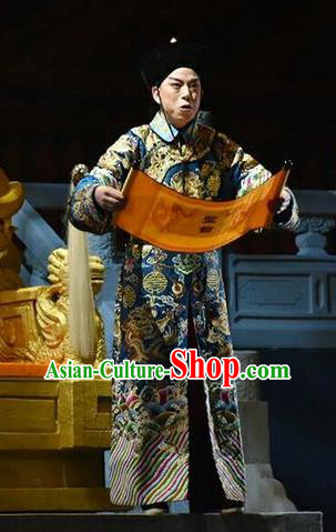 Xiaozhuang Changge Chinese Shanxi Opera Eunuch Apparels Costumes and Headpieces Traditional Jin Opera Garment Qing Dynasty Palace Servant Clothing