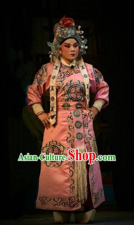 Chinese Shanxi Opera Martial Male Apparels Costumes and Headpieces Traditional Jin Opera Swordsman Garment Imperial Bodyguard Clothing