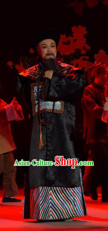 Da Hu Ji Chinese Shanxi Opera Qing Dynasty Apparels Costumes and Headpieces Traditional Jin Opera Censor Liang Zhongjing Garment Official Clothing