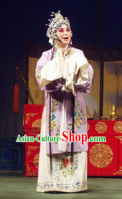 Chinese Henan Opera Mistress Zhang Garment Costumes and Headdress Jiu Ling Jiu Zhu Traditional Qu Opera Actress Apparels Young Female Dress