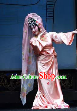 Chinese Han Opera Diva Yang Yuhuan Garment Ni Chang Chang Ge Costumes and Headdress Traditional Hubei Hanchu Opera Hua Tan Apparels Imperial Concubine Dress