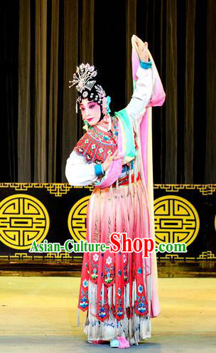 Chinese Sichuan Opera Goddess Garment Costumes and Hair Accessories Traditional Peking Opera Highlights Young Female Dress Hua Tan Apparels