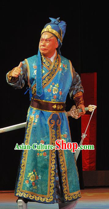 Wo Hu Ling Chinese Sichuan Opera Martial Male Apparels Costumes and Headpieces Peking Opera Highlights Wusheng Garment Warrior Tang Dan Clothing
