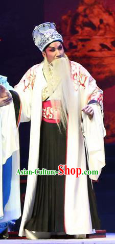 Gao Emperor of Han Chinese Guangdong Opera Elderly Male Apparels Costumes and Headpieces Traditional Cantonese Opera Laosheng Garment Lord Liu Bang Clothing