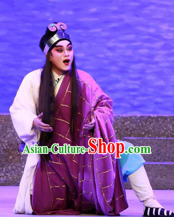 The Mad Monk by the Sea Chinese Guangdong Opera Monk Apparels Costumes and Headwear Traditional Cantonese Opera Wu Xiaopeng Garment Buddhist Cassock Clothing