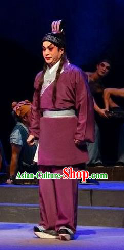 Zi Yun Chinese Guangdong Opera Young Male Apparels Costumes and Headwear Traditional Cantonese Opera Garment Craftsman Liang Hanming Clothing