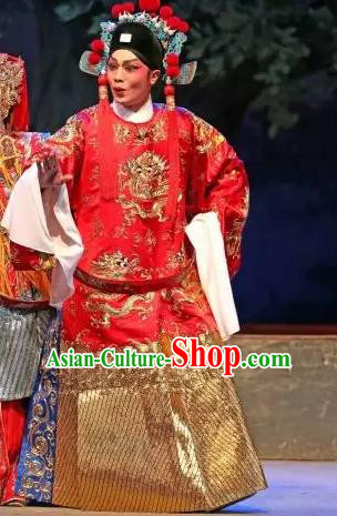 Princess Changping Chinese Guangdong Opera Scholar Apparels Costumes and Headwear Traditional Cantonese Opera Young Male Garment Childe Clothing