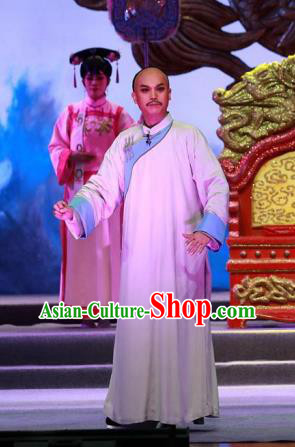 Zhuang Yuan Lin Zhaotang Chinese Guangdong Opera Literatus Apparels Costumes and Headwear Traditional Cantonese Opera Garment Qing Dynasty Scholar Clothing