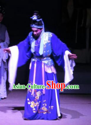 The Strange Stories Chinese Guangdong Opera Young Male Apparels Costumes and Headwear Traditional Cantonese Opera Xiaosheng Garment Childe Wang Yuanfeng Clothing