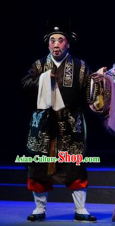 Zi Yun Chinese Guangdong Opera Clown Apparels Costumes and Headwear Traditional Cantonese Opera Servant Garment Clothing