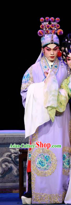 Qing Hua Pan Jinlian Chinese Guangdong Opera Childe Ximen Qing Apparels Costumes and Headwear Traditional Cantonese Opera Young Male Garment Bully Clothing