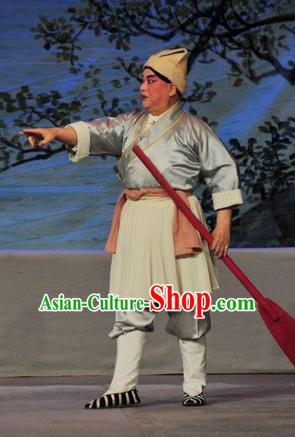 Fan Lihua Return Tang Chinese Guangdong Opera Boatman Apparels Costumes and Headwear Traditional Cantonese Opera Fisher Garment Figurant Clothing