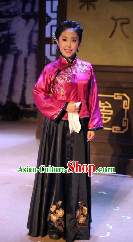 Chinese Historical Drama Autumn Begins Ancient Young Mistress Garment Costumes Traditional Stage Show Dress Qing Dynasty Female Ma Fengming Apparels and Headpieces