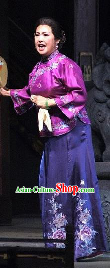 Chinese Historical Drama Autumn Begins Ancient Madame Garment Costumes Traditional Stage Show Dress Qing Dynasty Rich Female Apparels and Headpieces