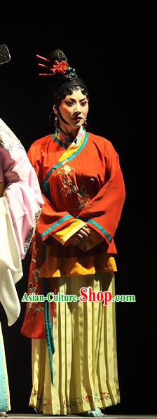 Chinese Sichuan Opera Highlights Village Woman Garment Costumes and Headdress Cao Min Song Shijie Traditional Peking Opera Civilian Female Dress Apparels