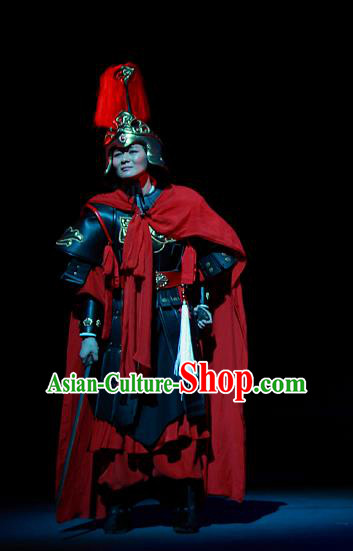 Chinese Traditional Spring and Autumn Period General Clothing Stage Performance Historical Drama Yao Li And Qing Ji Apparels Costumes Ancient Warrior Armor Garment and Headwear