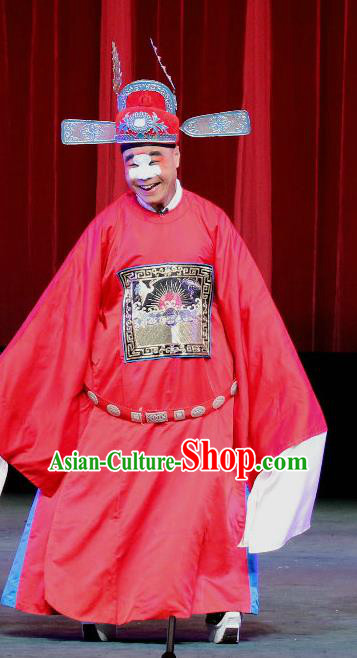 Chinese Sichuan Opera Official Apparels Costumes and Headpieces Peking Opera Highlights Rich Male Lan Musi Garment Magistrate Clothing